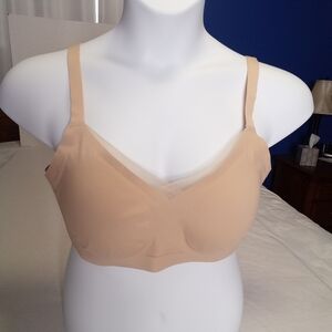 Honeylove NWOT Convertible Crossover Bra Beige Wire Free Size 1X Mesh Insets